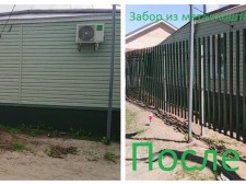 Монтаж заборов из евроштакетника
