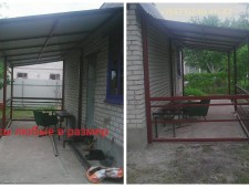 Навесы из металлопрофиля