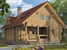 Коттедж 8 на 11 м с мансардой.