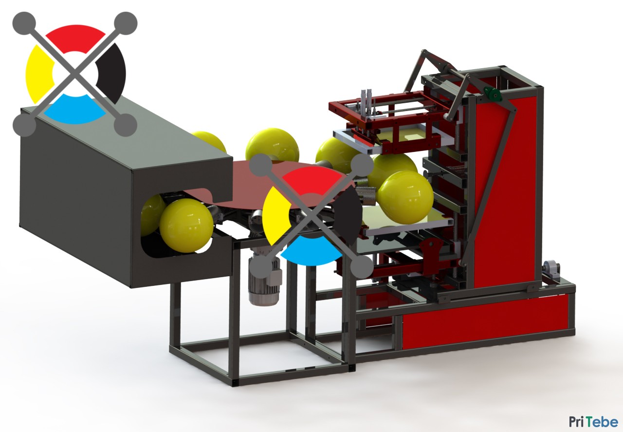 Станок для печати на шарах 800 шаров/час. 