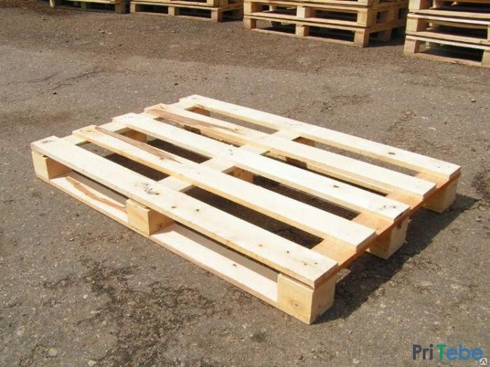 Поддон плоский четырехзаходный деревянный поддон 800х1200