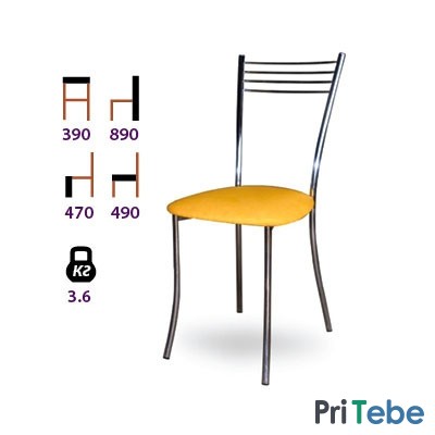 Стулья на металлокаркасе для кафе, столовой, дома.